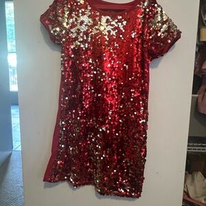 Wonder Nation Red Sequin Dress